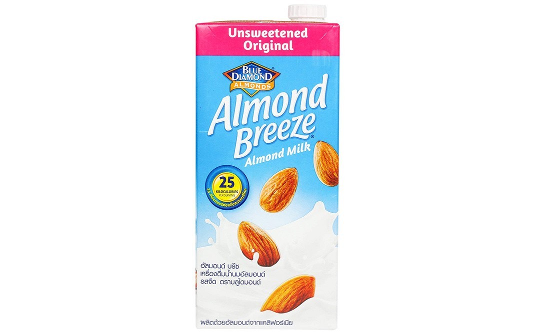 Blue Diamond Almond Breeze Almond Milk Unsweetened Original   Tetra Pack  946 millilitre